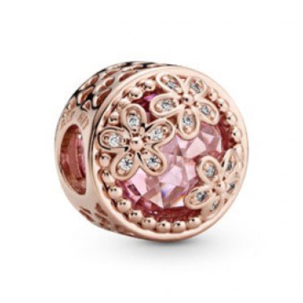 Pandora Sparkling Pink Daisy Flower Charm
